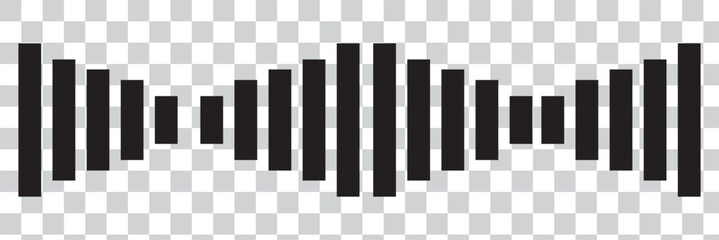 Voice message icon. Audio wave illustration. Mobile chat concept in vector flat style.