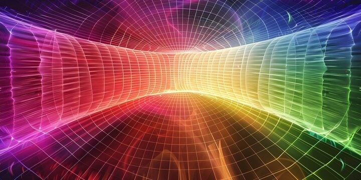 Visual Representation of Electromagnetic Spectrum Ranging from Radio Waves to Gamma Rays. Concept Radio Waves, Microwaves, Infrared, Visible Light, Ultraviolet, X-rays, Gamma Rays