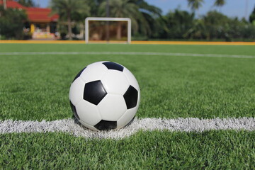 Football on the grass