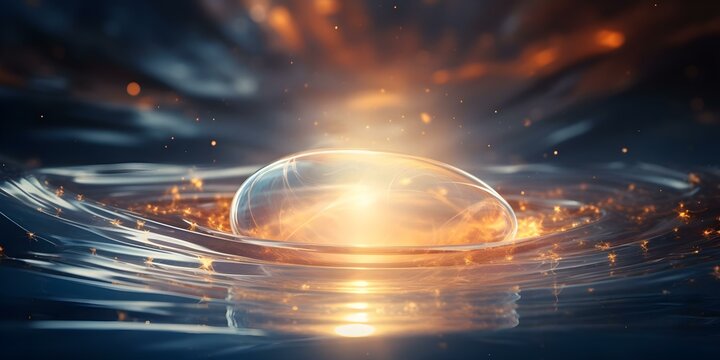 The Enigmatic Wave-Like Behavior of Light A Telepathic Connection. Concept Quantum Entanglement, Wave-Particle Duality, Light Behavior, Telepathy