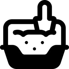 Litter Box icon vector illustration asset element