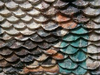 abstract retro color art fish scale pattern cement © rutchakon