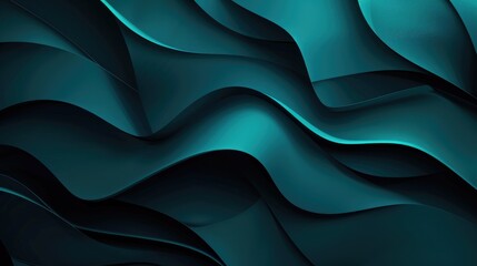 Obraz premium Geometric background in dark teal, showcasing abstract shapes and clean lines for a sophisticated banner