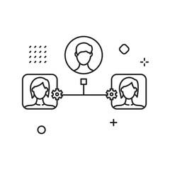 Hierarchy in business icon outline style detailed