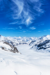 Aletsch glacier valley Jungfraujoch