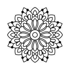 beautiful and attractive mandala design , simple and easy mandala art