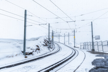 Gornergrat Bahn in Snow