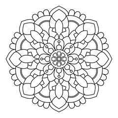beautiful and attractive mandala design , simple and easy mandala art