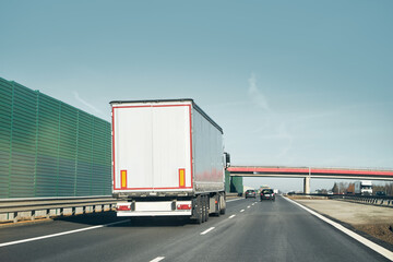 Semi truck on highway during daytime