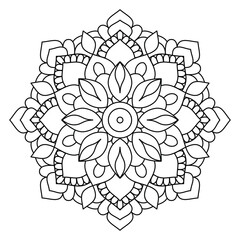 beautiful and attractive mandala design , simple and easy mandala art
