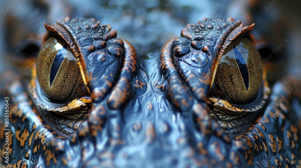 Poster a detailed close-up image captures the captivating and textured eyes of a reptilian creature, highli