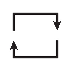 Repeat icon. Repeating vector symbol. Simple return outline icons. Refresh icons set. Rerun button web icon. isolated on blue background. Vector illustration. EPS 10/AI	
