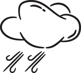 Illustration of windy cloud icon

