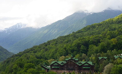 Rosa Khutor mountains panoramic view landscape