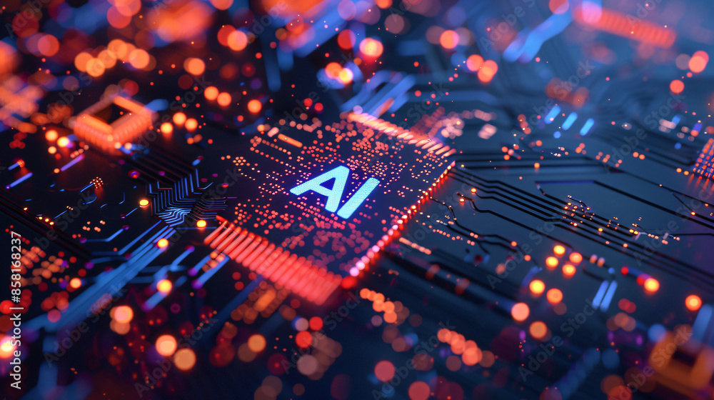 Poster 3d rendering of 
