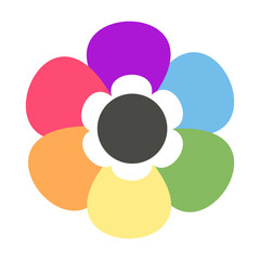 Flower LGBT isolated on white background. LGBT pride