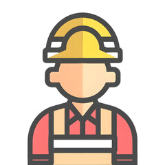 Obraz premium Architect icon against transparent background Ai Generated