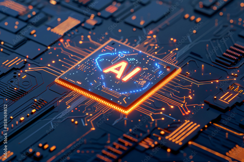 Poster 3d rendering of 