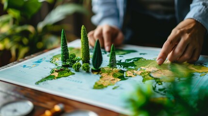 Fototapeta premium Sustainability analytics and ESG reporting tools for green business planning. Enhance corporate responsibility with data-driven insights and eco-friendly strategies.
