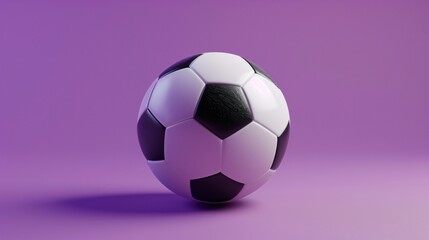 Soccer Ball on a Purple Background