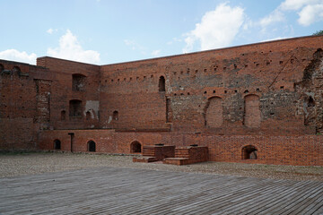 Courtyard and basements at Castle of the Masovian Dukes - Ciechanow, Poland