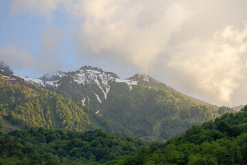 Rosa Khutor mountains panoramic view landscape