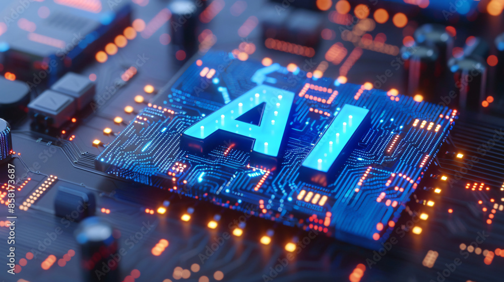 Poster 3d rendering of 