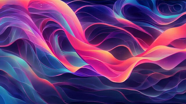 Vibrant parallax background with dynamic abstract layers and colorful patterns.