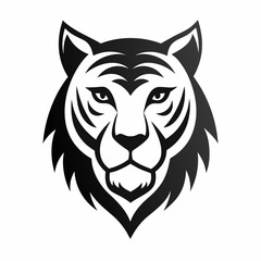 Tiger head logo vector art illustration