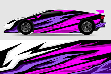 Car wrap decal design vector