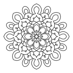 easy mandala design for coloring book, creative mandala art for mehendi design