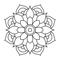 easy mandala design for coloring book, creative mandala art for mehendi design