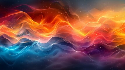 Fototapeta premium Intricate abstract artwork showcasing the behavior of quantum electrons, merging scientific technology with artistic design to create a visually stunning and dynamic image. Illustration, Minimalism,