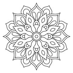 easy mandala design for coloring book, creative mandala art for mehendi design
