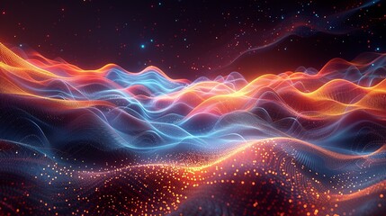 Intricate abstract illustration showcasing the behavior of quantum electrons, merging scientific technology with artistic design to create a visually stunning and dynamic image. Illustration,