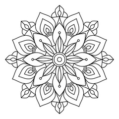 easy mandala design for coloring book, creative mandala art for mehendi design