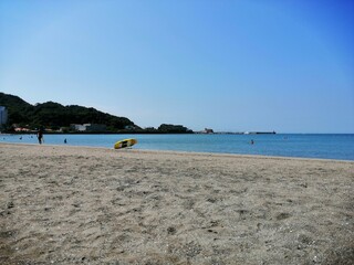 Zushi Beach in Japan on a summer day