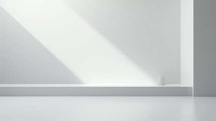 empty white room with window, empty room with wall, white space interior