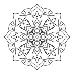 easy mandala design for coloring book, creative mandala art for mehendi design