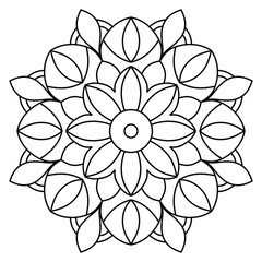 easy mandala design for coloring book, creative mandala art for mehendi design