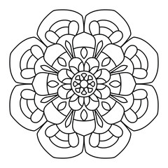 easy mandala design for coloring book, creative mandala art for mehendi design