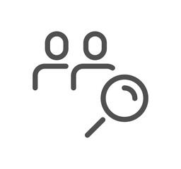 People related icon outline and linear vector.
