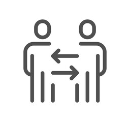 People related icon outline and linear vector.
