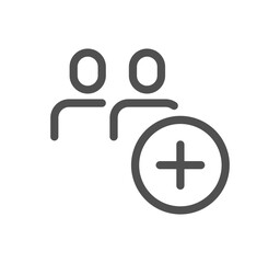 People related icon outline and linear vector.
