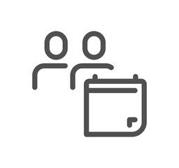 People related icon outline and linear vector.
