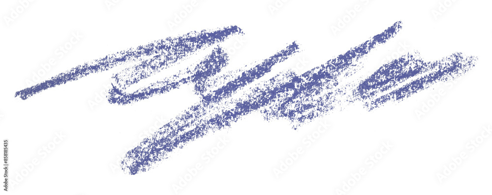 Wall mural purple pencil strokes isolated on transparent background.