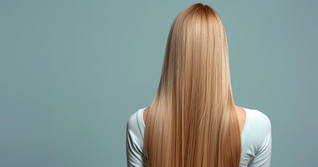 Fototapeta premium a beautiful brown woman seen from behind with long