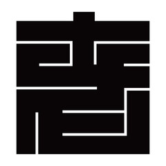 Obraz premium 家紋です。角字という種類です。老の形です。