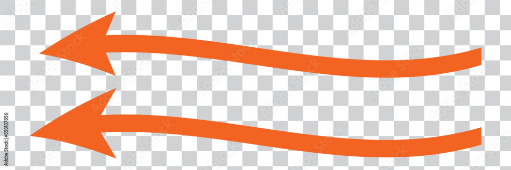 Poster abstract perspective line stripes with dimensional effect arrow isolated on white background.