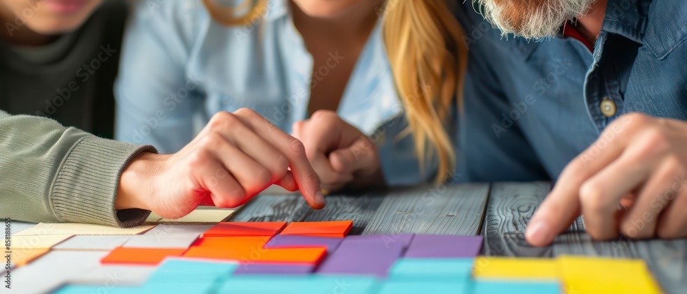 Poster a 3d cube with vibrant colors and geometric design, symbolizing business innovation and creative pro
